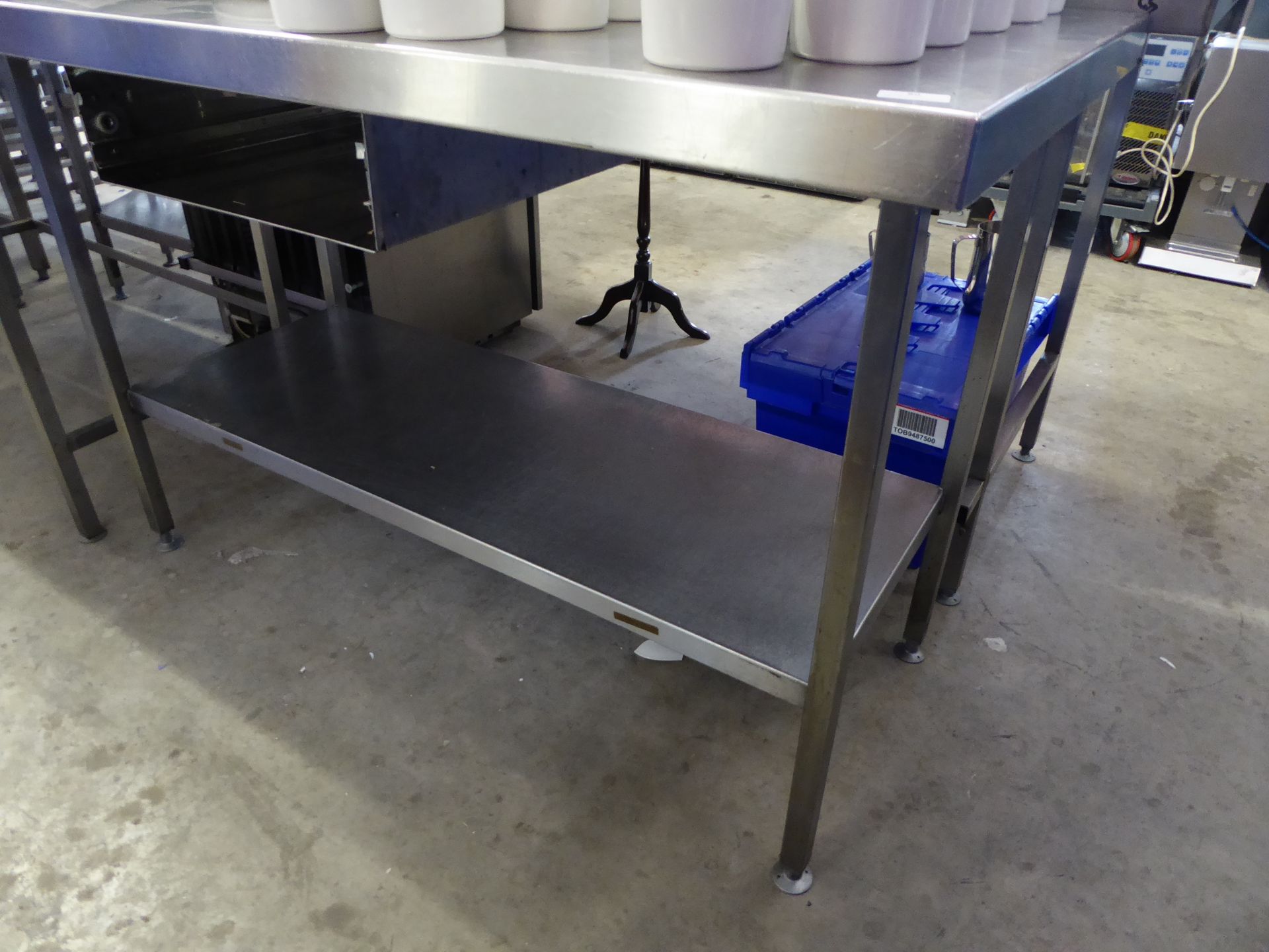 * stainless steel prep bench with undershelf and drawer 1400 x 700 x 900 - Image 2 of 3