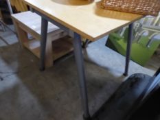 * birch ply table on metal leg x600 x800