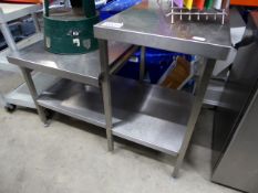 * 2-level stainless steel appliance table 1120 x 700