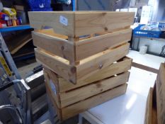 * 2 medium wooden crates 460 x 310 x 340