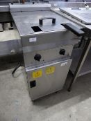 * double basket valentine electric three phase fryer with basket and lid