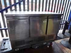 * 3 door bench fridge 1370w x 700d x 880h