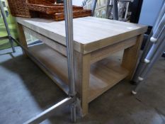 * low level Oak rustic coffee table 105 x 5500 x 420