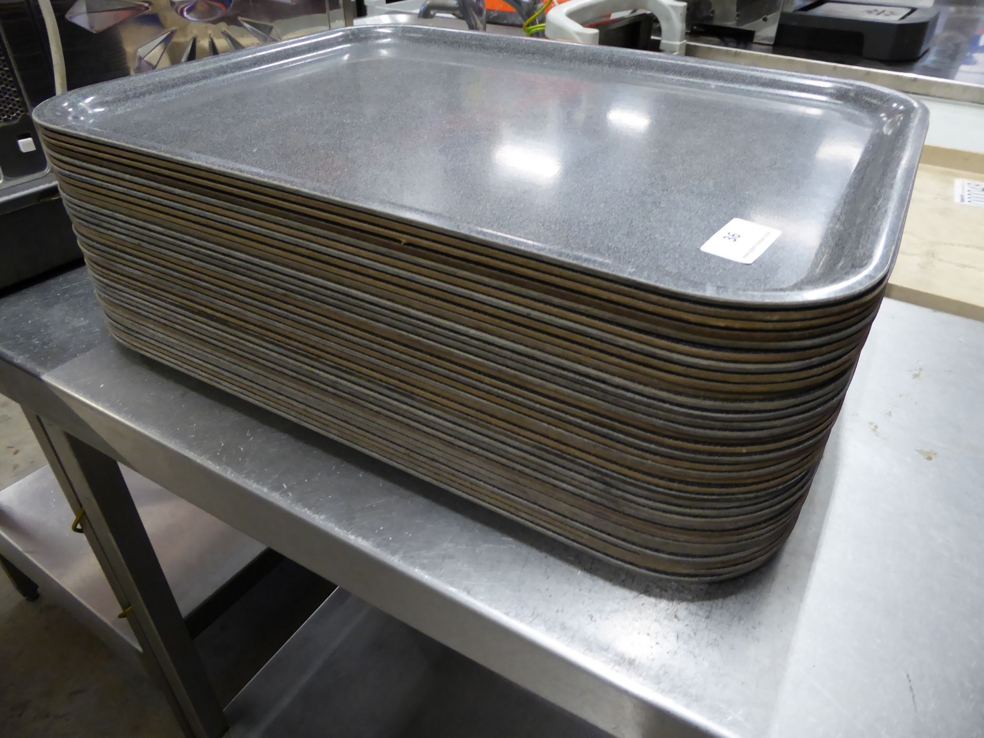 * 34 grey catering trays