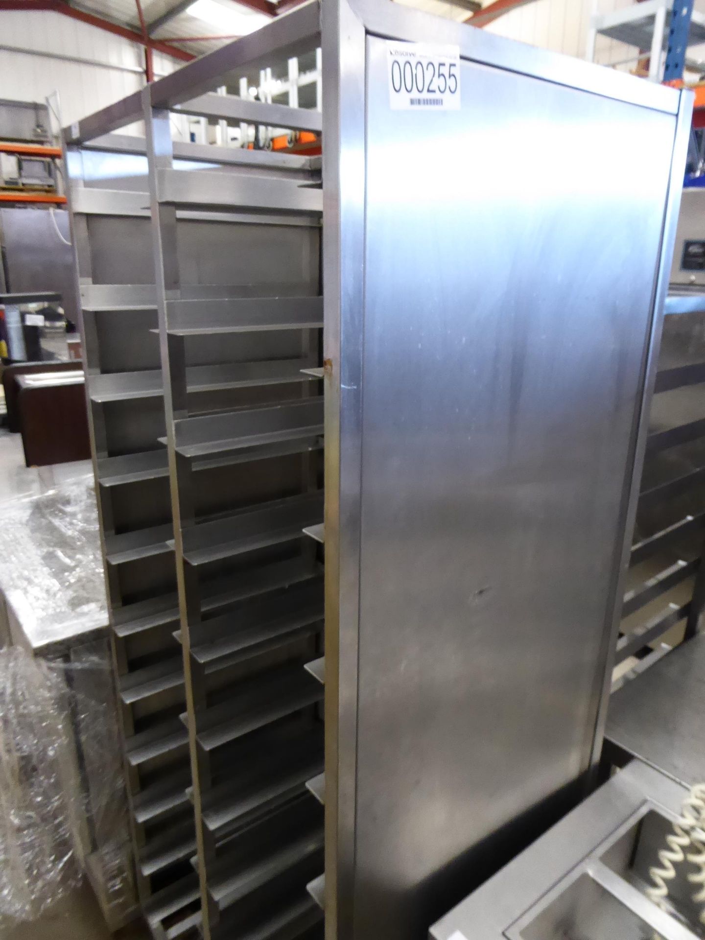 * large stainless steel sided double mobile tray clearing trolley - Image 2 of 2