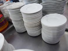 * approximately 90 white saucers and side plates 16 cm