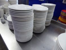 * approximately 100 white saucers and side plates 16 cm