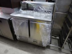 * 2-door saladette chiller gastro line marble top 910 x 720 x 960