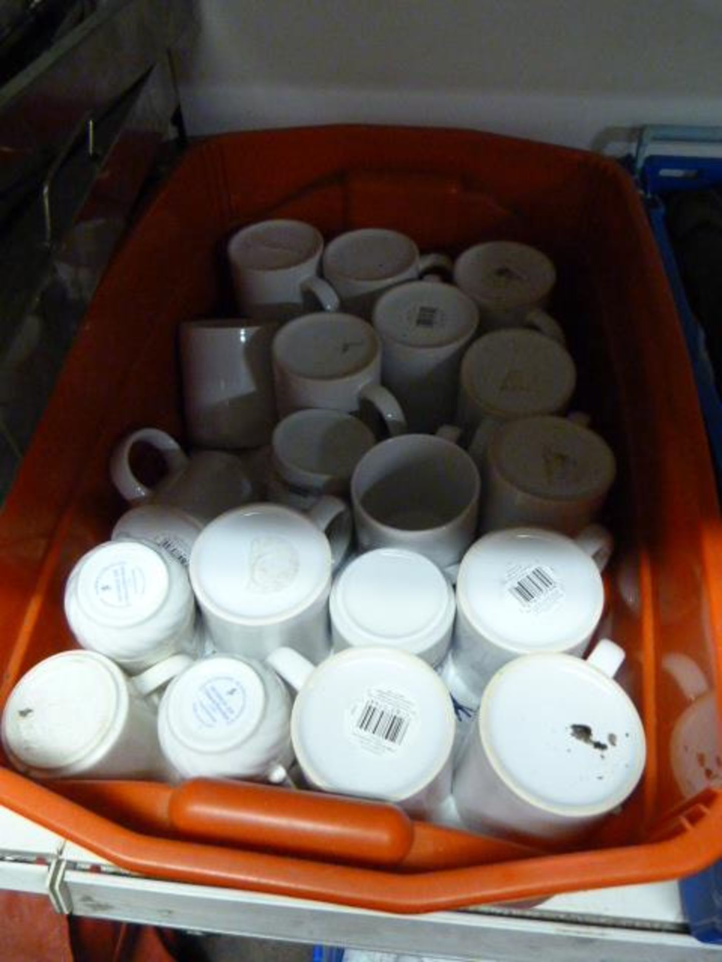 Box of Assorted Pottery Mugs