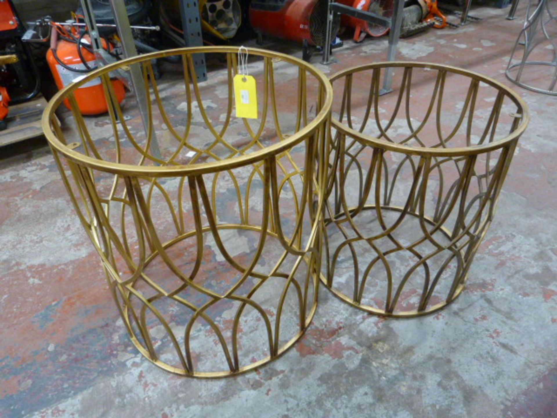 *Pair of Small Gilt Side Table Bases (no tops)