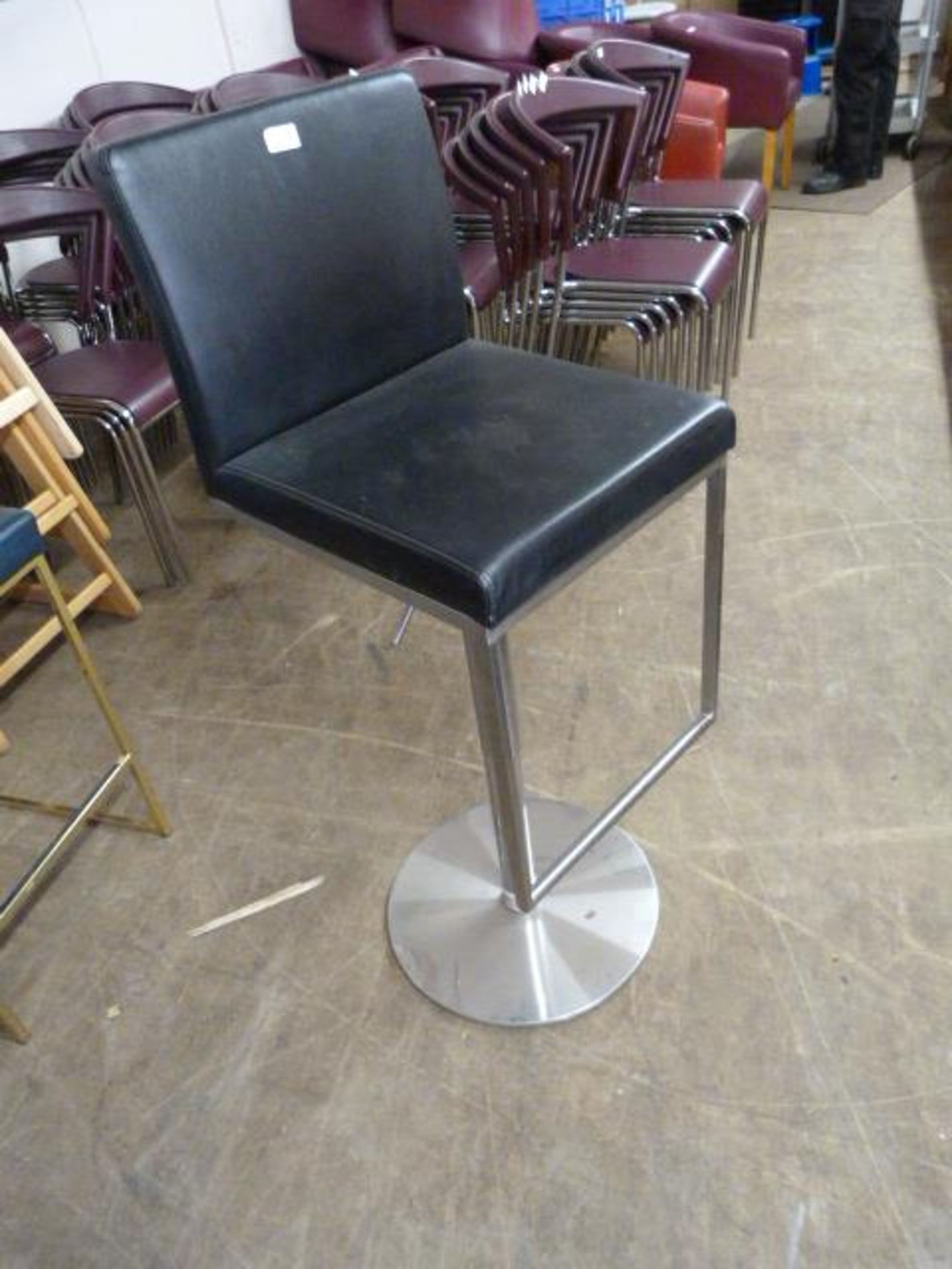 *Upholstered Barstool with Chrome Base