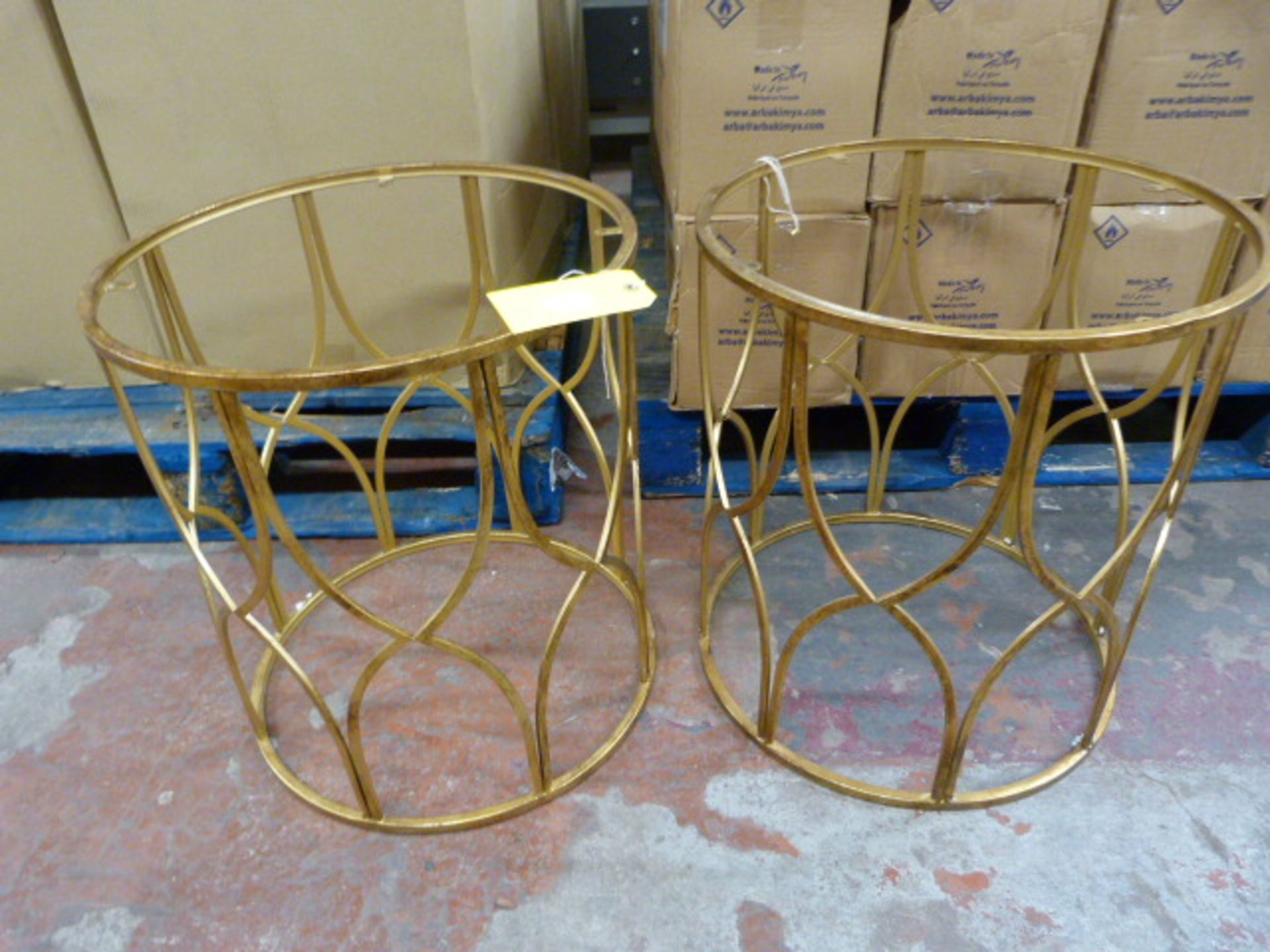 *Pair of Small Gilt Side Table Bases (no tops)