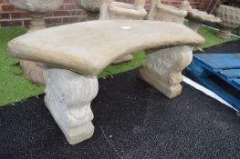 Garden Bench with Decorative Supports