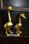 Two Brass Ducks