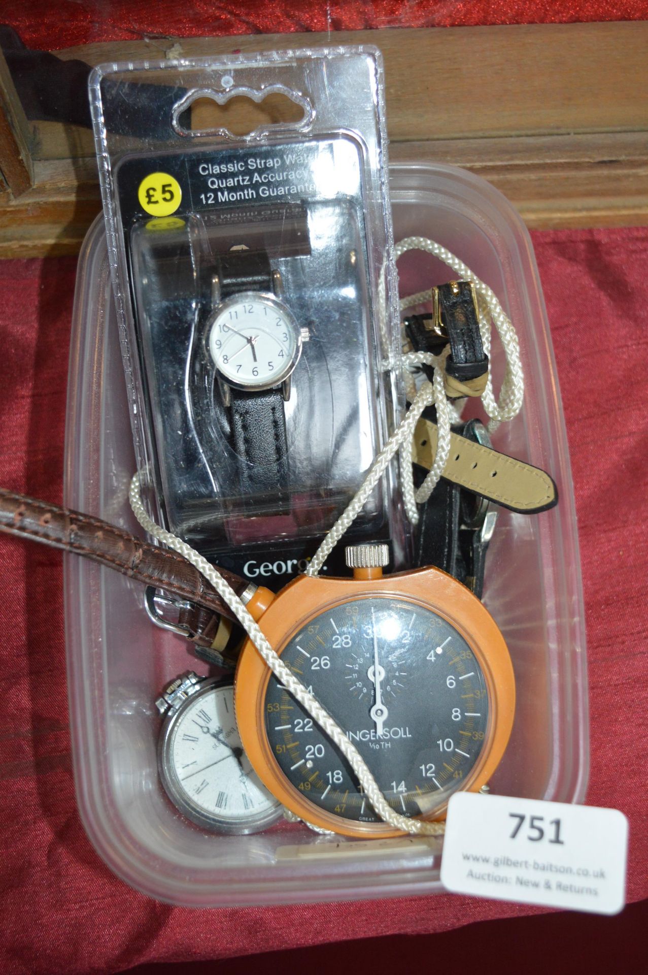 Wristwatches, Ingersoll Stopwatch, etc.