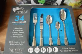 *Viners 34pc Stainless Steel Cutlery Set