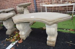 Garden Bench with Decorative Supports