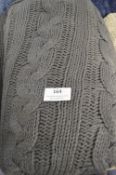 *Luxury Grey Knitted Throw