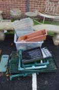 Quantity of Seed Trays, Plant Pots, Metal Garden S