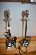 Two Metal Table Lamps