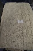 *Luxury Beige Knitted Throw