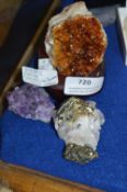 Amethyst, Citrine, Tourmaline Crystals