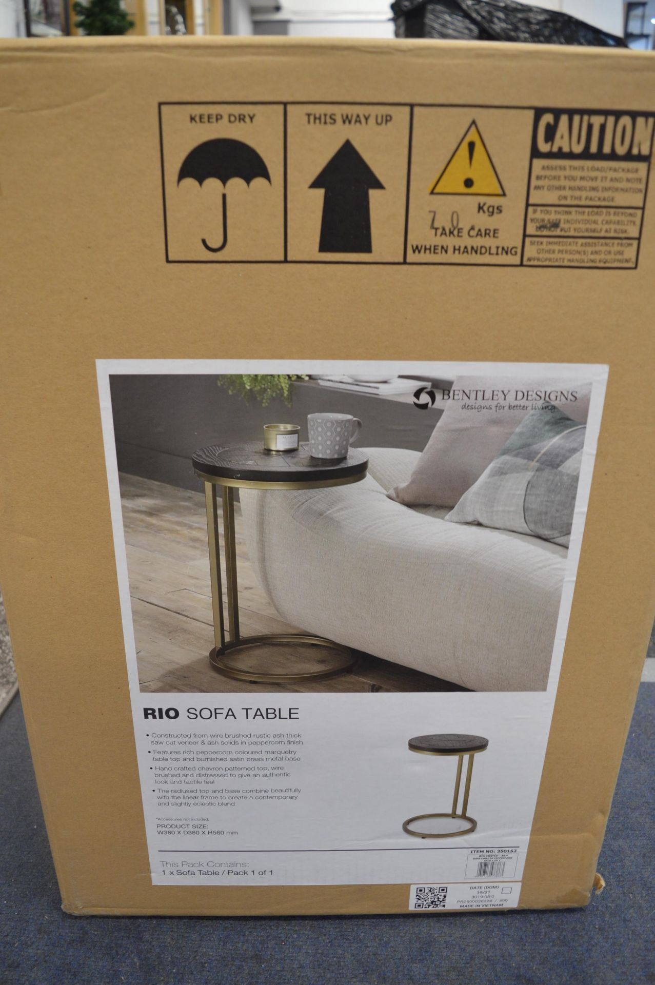 *Bentley Design Rio Sofa Table (boxed)