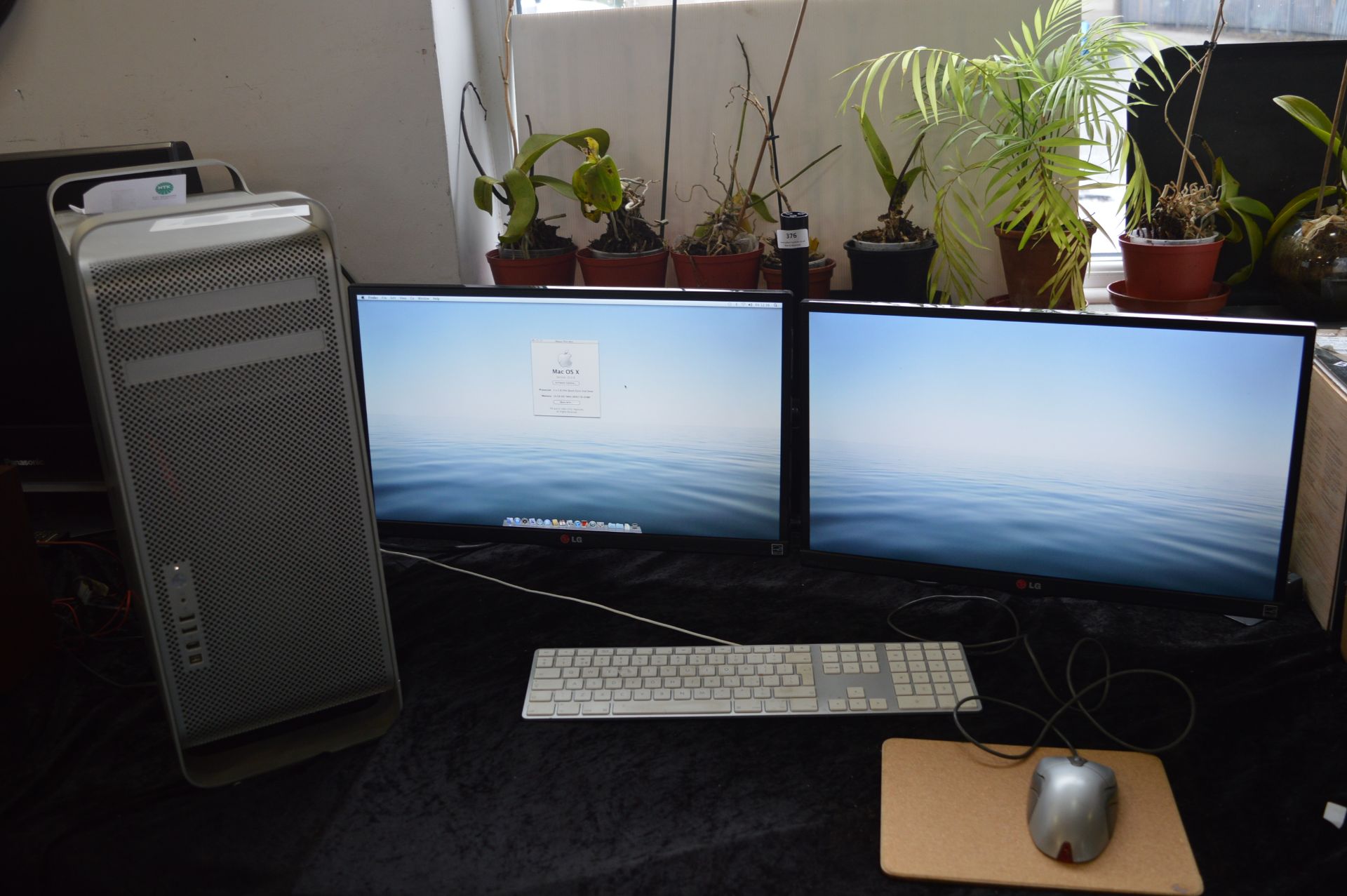 Apple Mac Pro with Two LG Monitors, Keyboard & Mouse