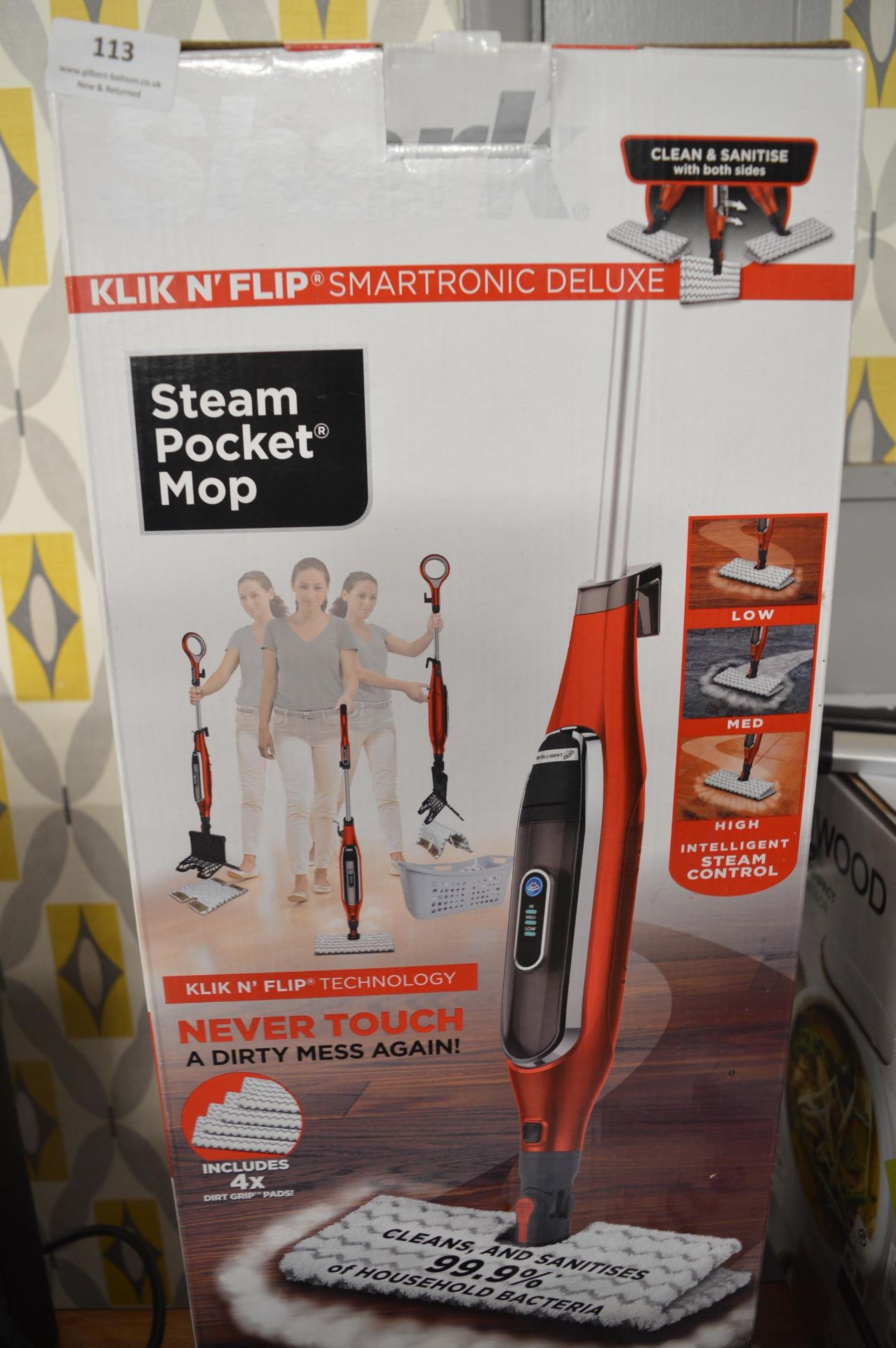 *Shark Click & Flick Smartronic Deluxe Steam Mop - Image 2 of 2