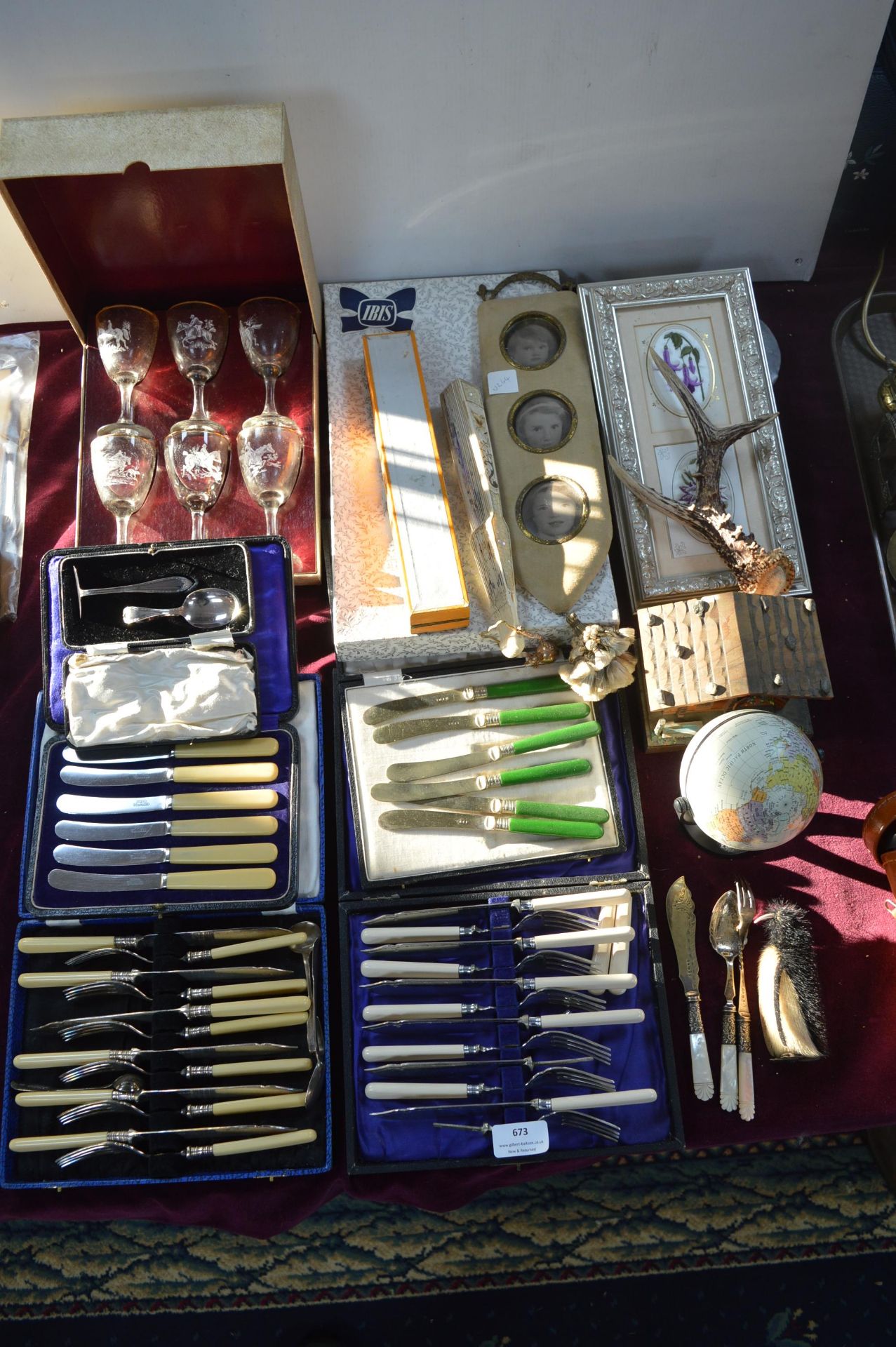 Cutlery Canteens and Decorative Glassware etc. - Image 2 of 2