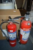 4kg Powder Fire Extinguisher and a 7kg Fire Exting