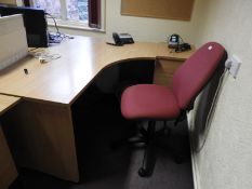 *L-Shape Desk with Righthand Return, Standalone Drawer Pedestal and Office Chair