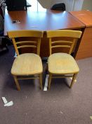 *2 Light Wood Effect Chairs