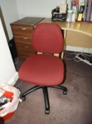 *Gas Lift Operators Chair (red)