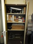 *Silverline 6ft Stationery Cabinet (coffee & cream) and Contents