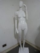 *White Female Mannequin with Adjustable Arms