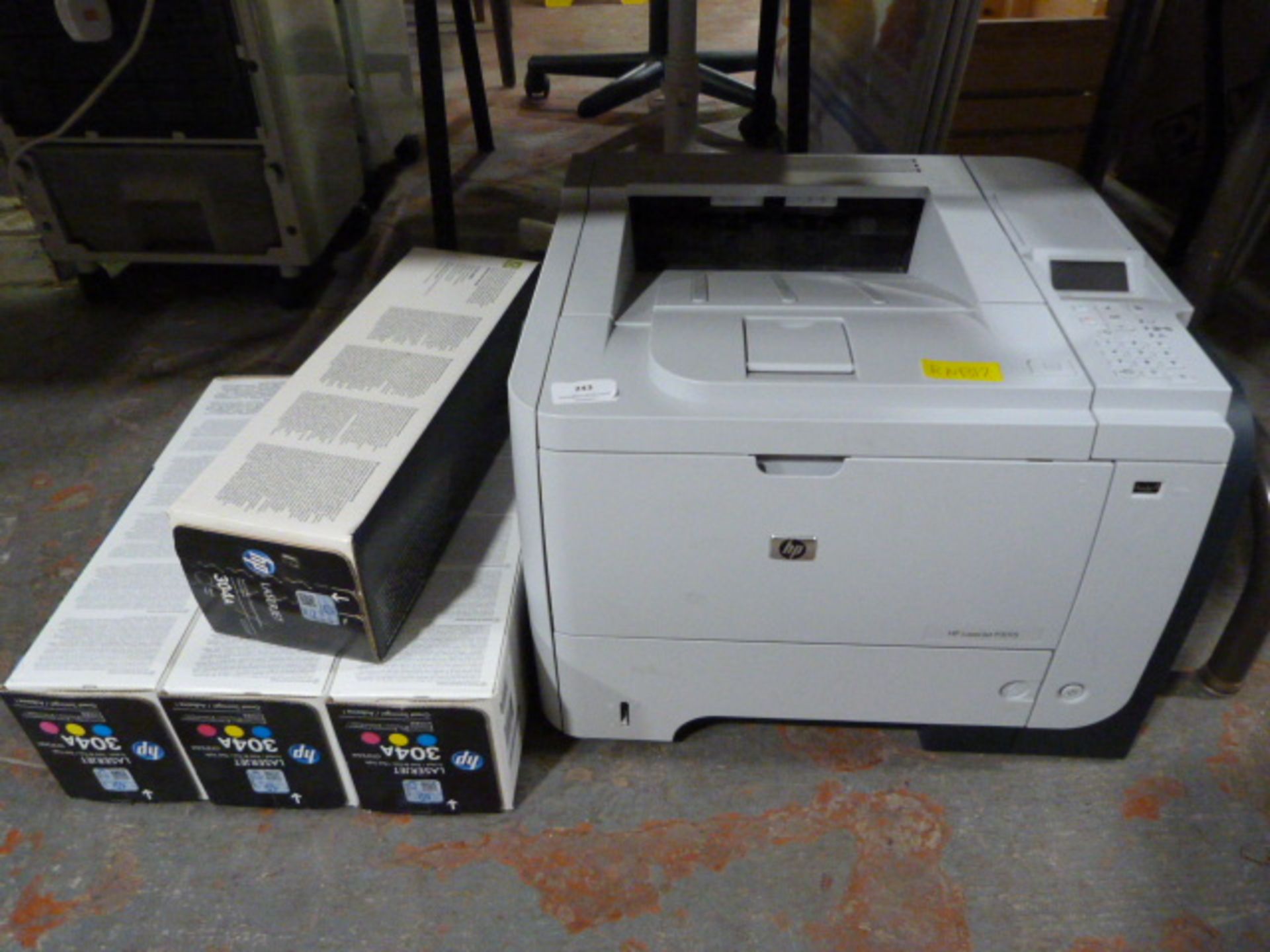 *HP Laserjet P3015 Printer with Three Cartridges