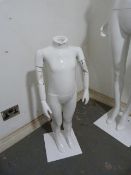 *White Child Mannequin with Adjustable Arms (no head)