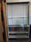 Display Cabinet with Glass Doors & Shelf - 202cm x 120cm x 30cm