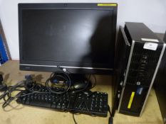 *HP Compaq Desktop Computer with Monitor, Keyboard and Mouse