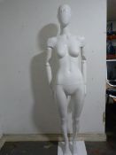 *White Female Mannequin with Adjustable Arm