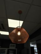 *Contemporary Copper Mesh Pendant Light Fitting