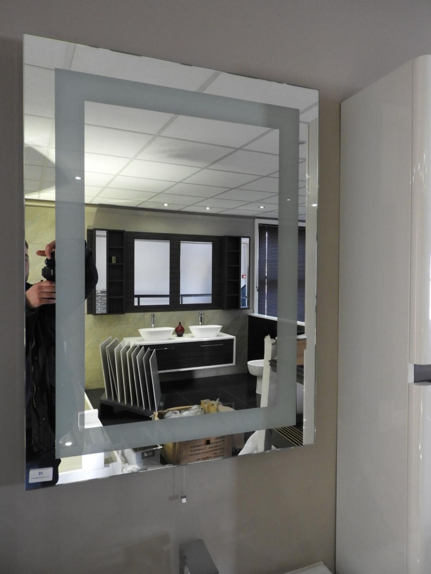 *Wall Mounted Mirror with LED Lighting