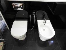 *Lecico Back-to-Wall WC and Matching Bidet