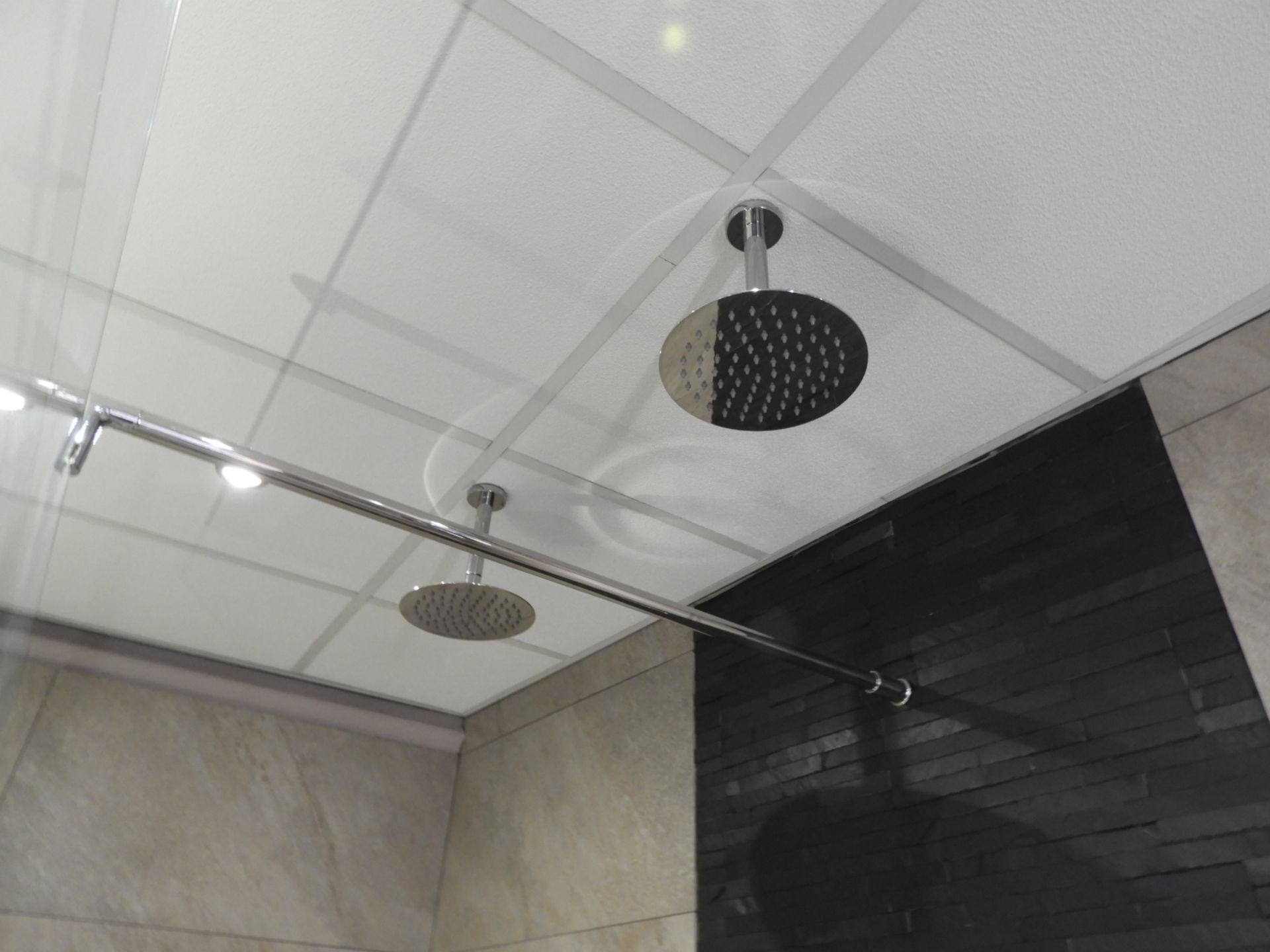 *Tavistock Wetroom Shower Screen with Double Waterfall Shower Heads - Image 2 of 2