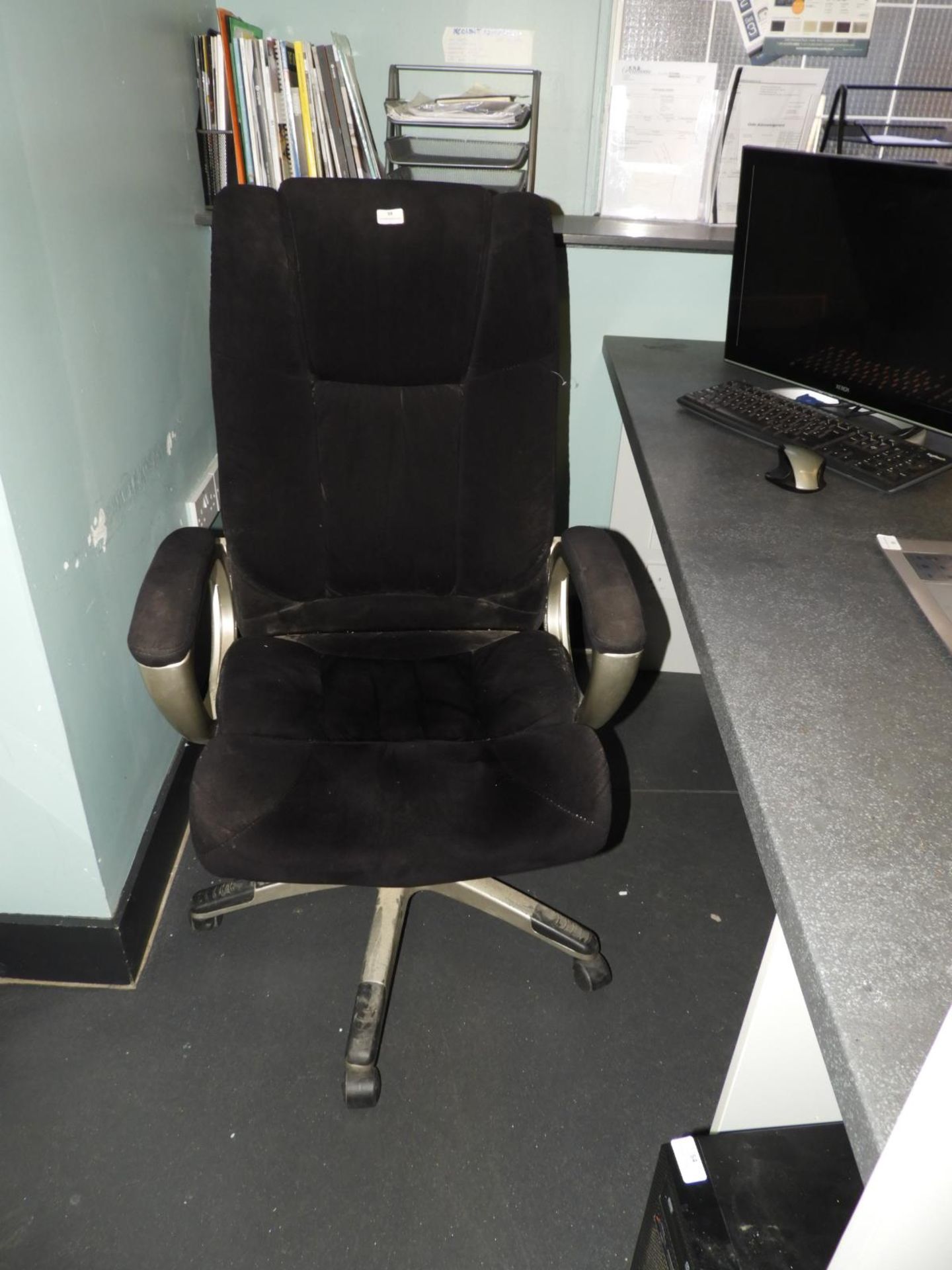 *Executive Swivel Chair in Black Velvet