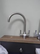*Brushed Stainless Steel Swan Neck Tap
