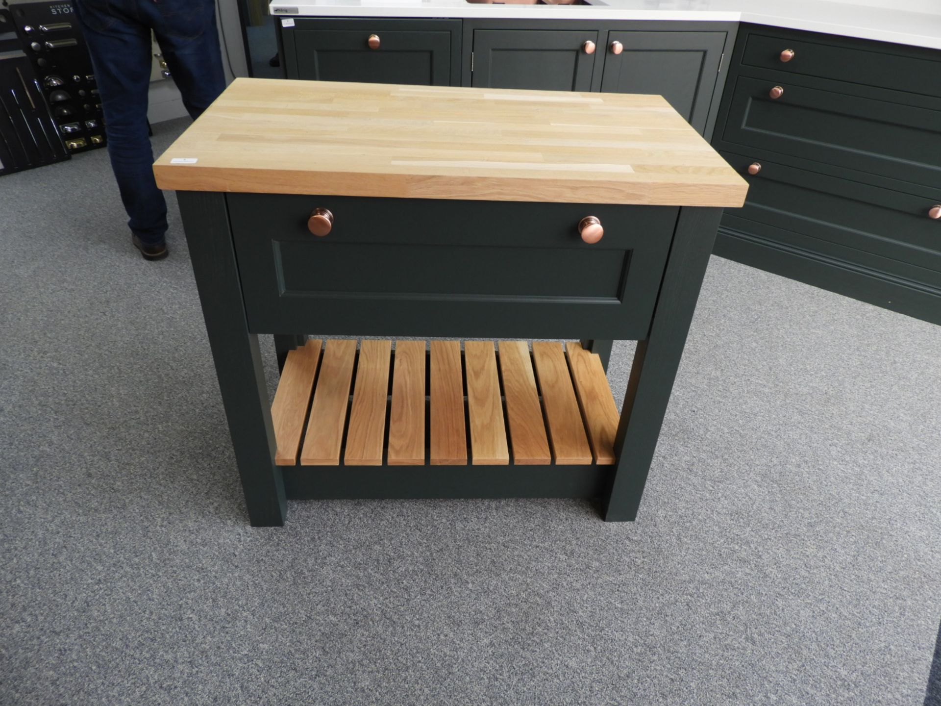 *Butcher Block Table with Drawer (to match lot 1) - Image 2 of 2