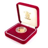 A Queen Elizabeth II gold half sovereign 2000, cased and boxed, 4.0g.