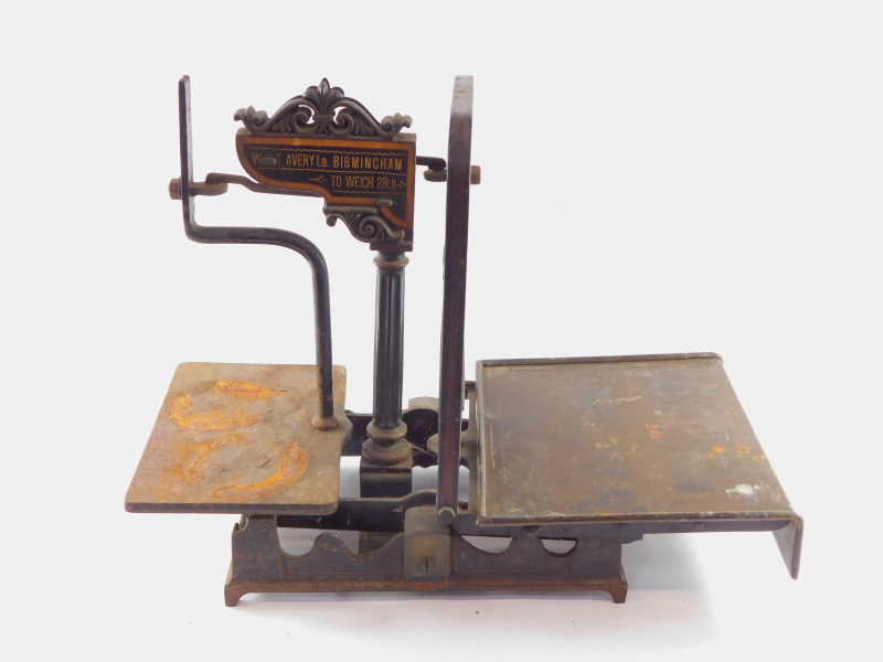 A set of Victorian W & T Avery Ltd cast iron butcher's scales. - Image 2 of 4